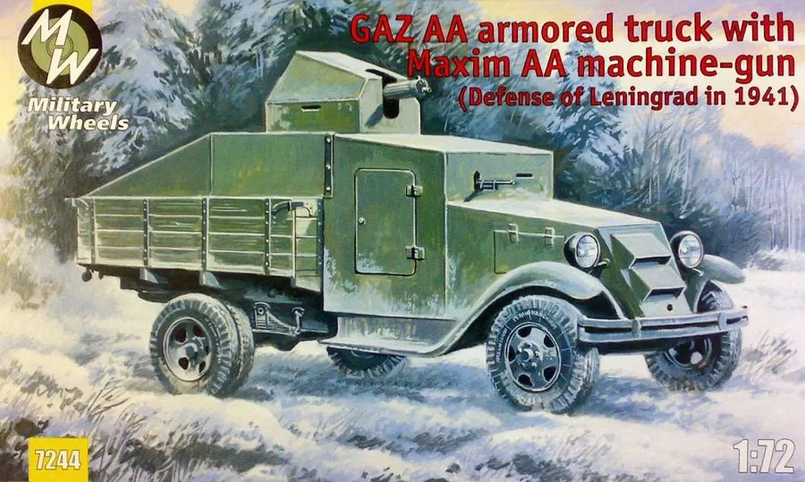 Military Wheels - GAZ AA armored truck with Maxim AA gun 